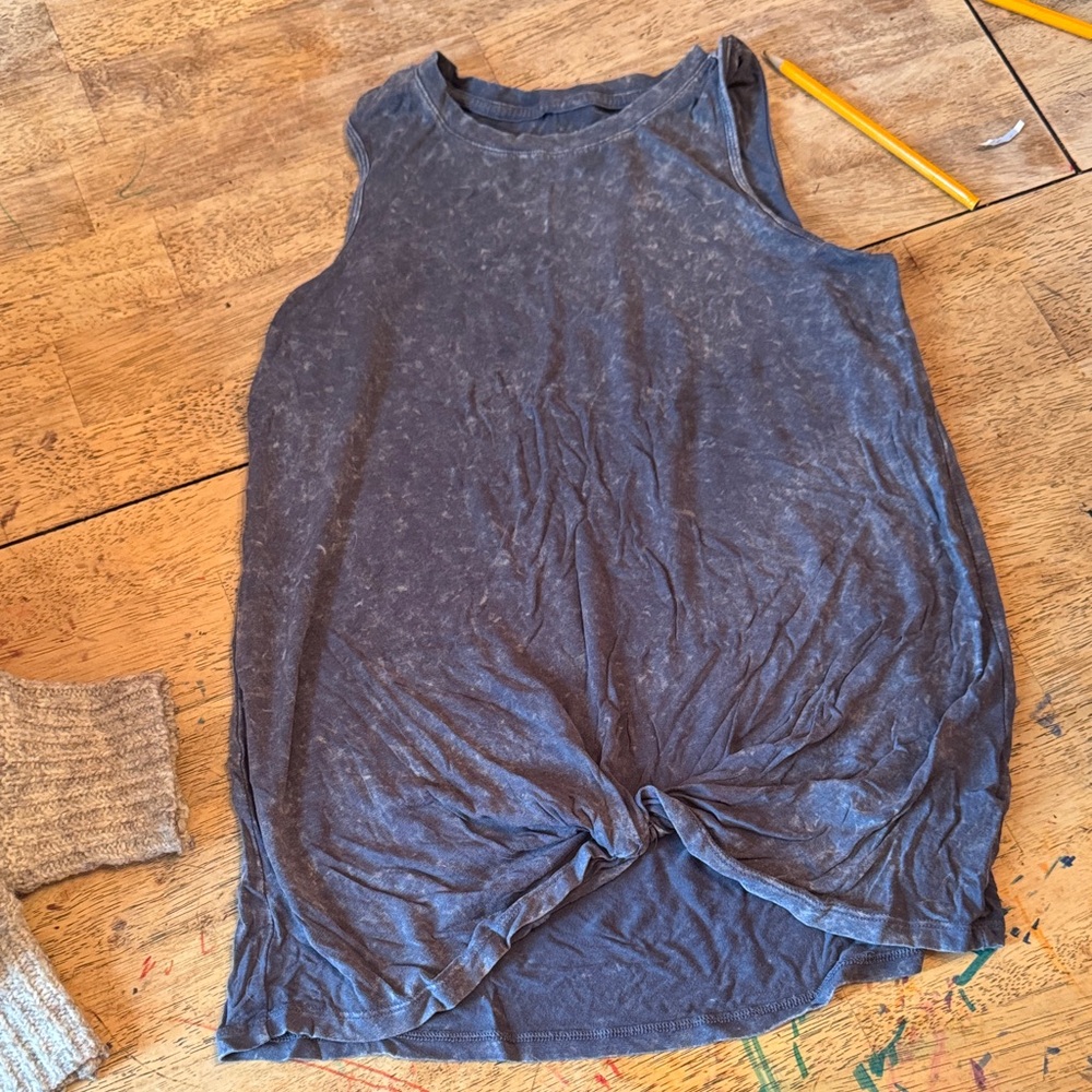 Wonder Nation Dark Gray Sleeveless Muscle Tee